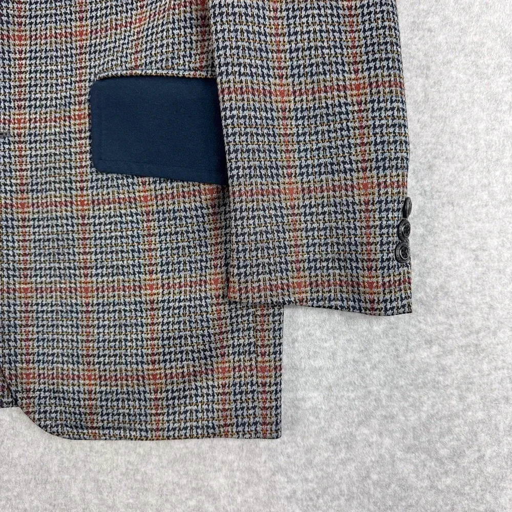 Vintage Towncraft Blazer Mens 38R Gray Plaid Wool‎ Tweed Sport Coat Retro USA